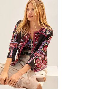 NEW Anthropologie Abstract Embroidered Jacket size S